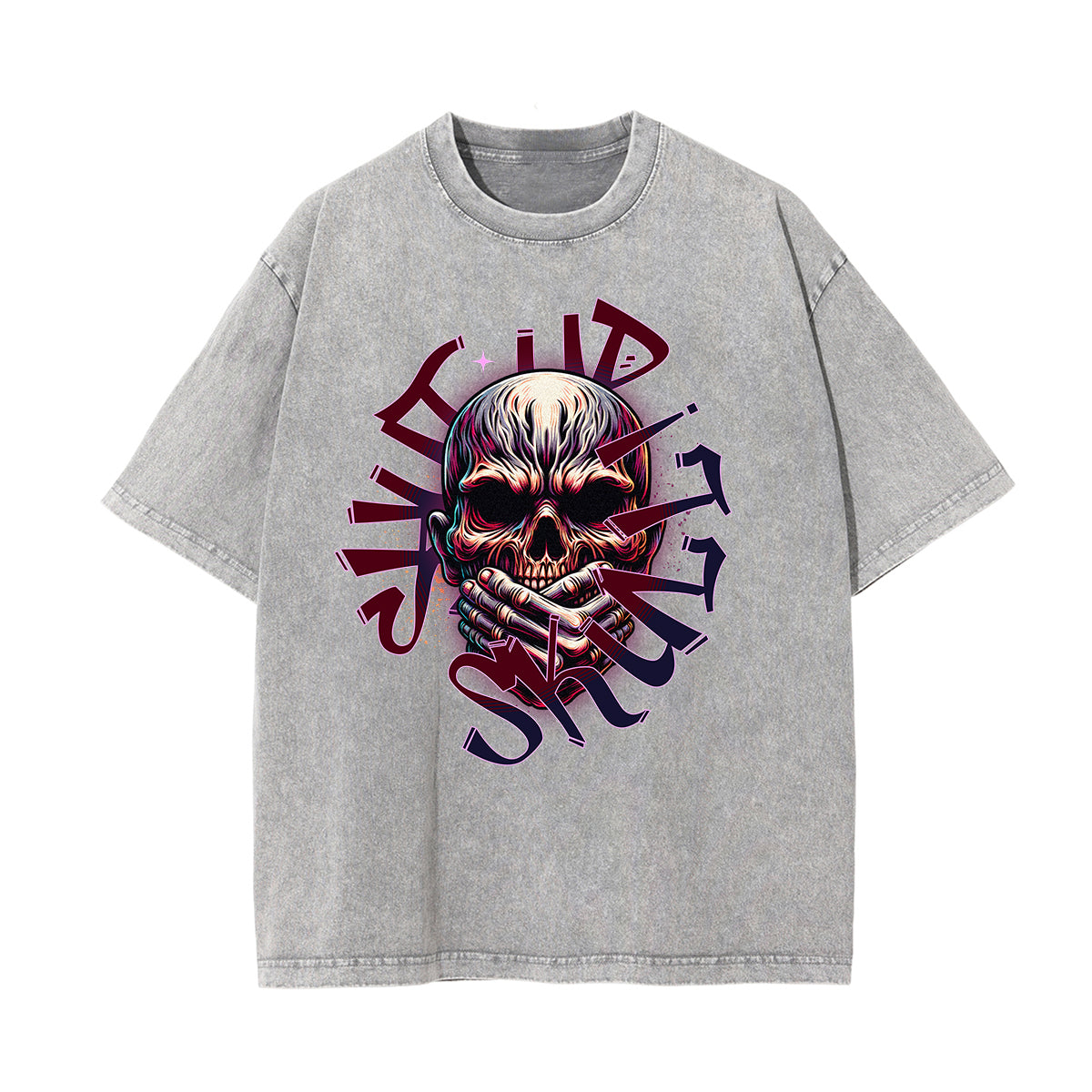 Stone-Washed Gothic Death Motif Tee