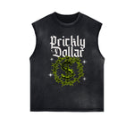 Distressed Gothic Death Motif Tank Top