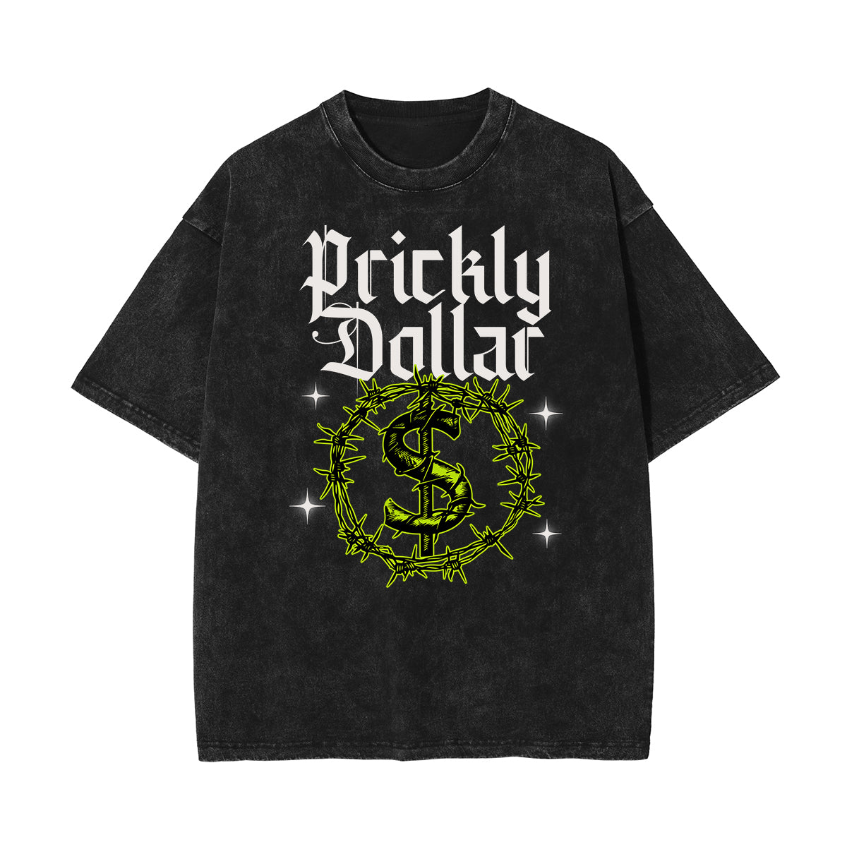 Washed Cotton Gothic Death Motif Tee