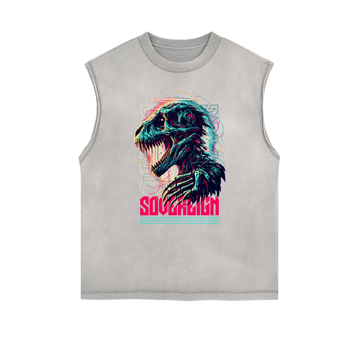 Frayed-Edge Gothic Death Motif Tank