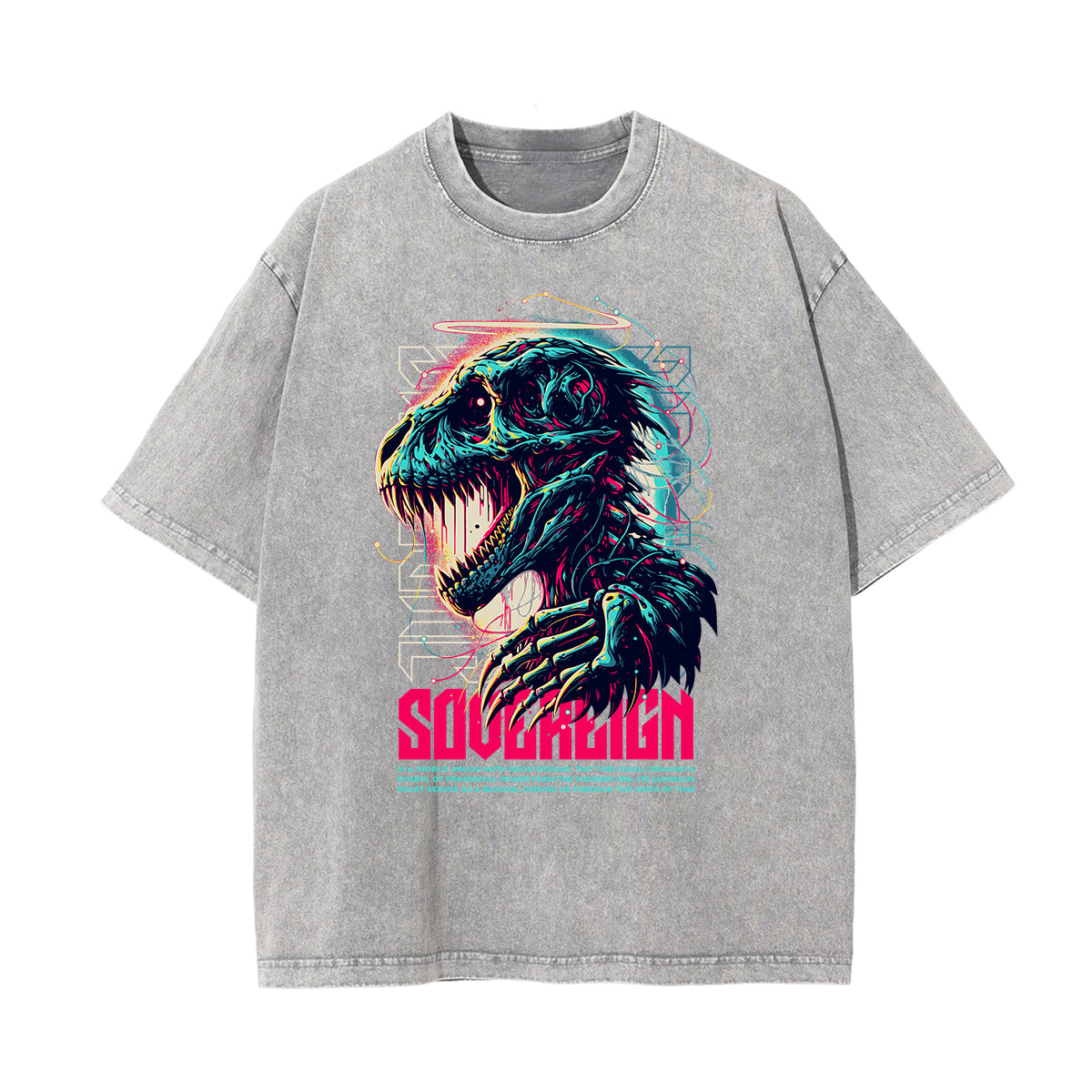 Stone-Washed Gothic Death Motif Tee