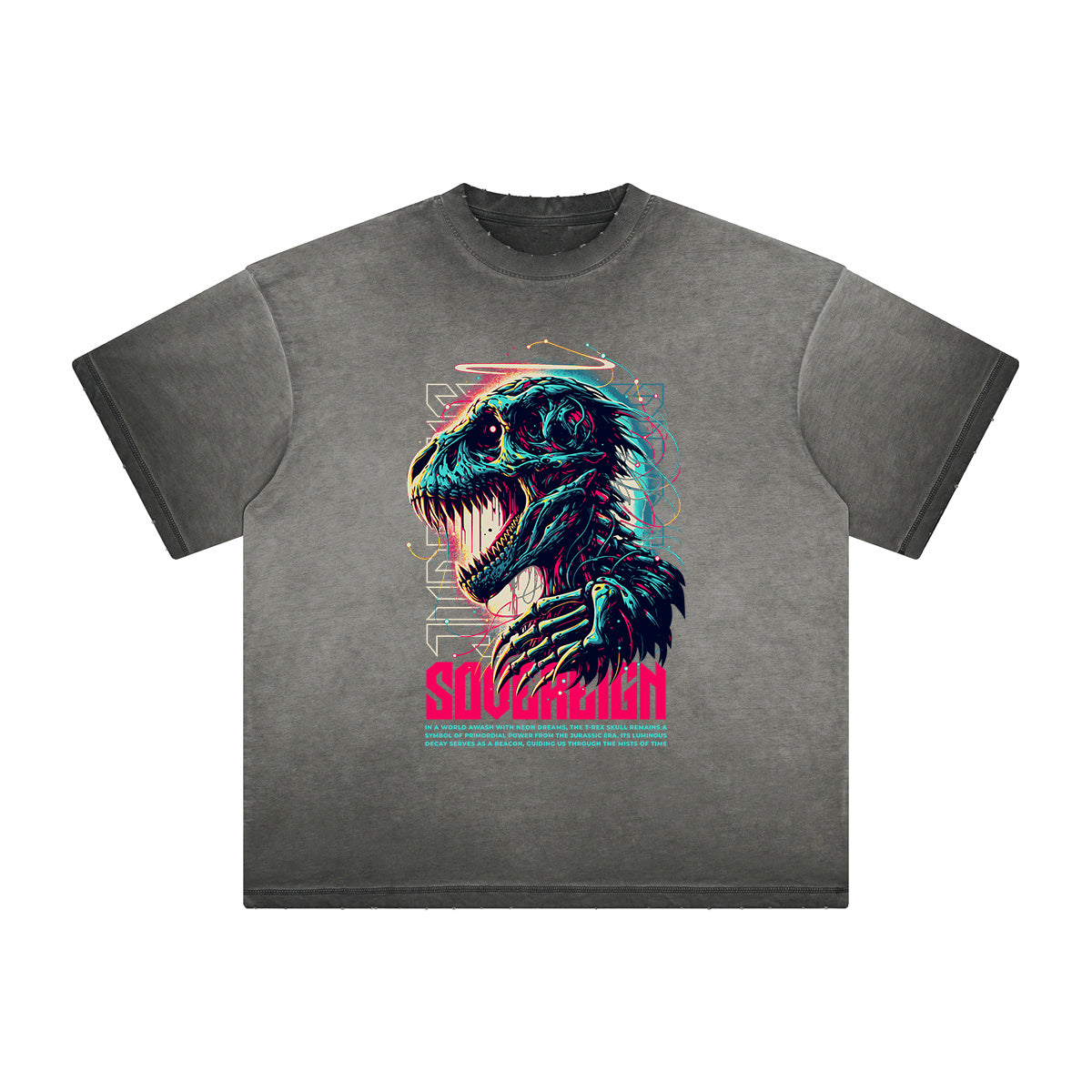 Heavyweight Washed Gothic Death Motif Tee