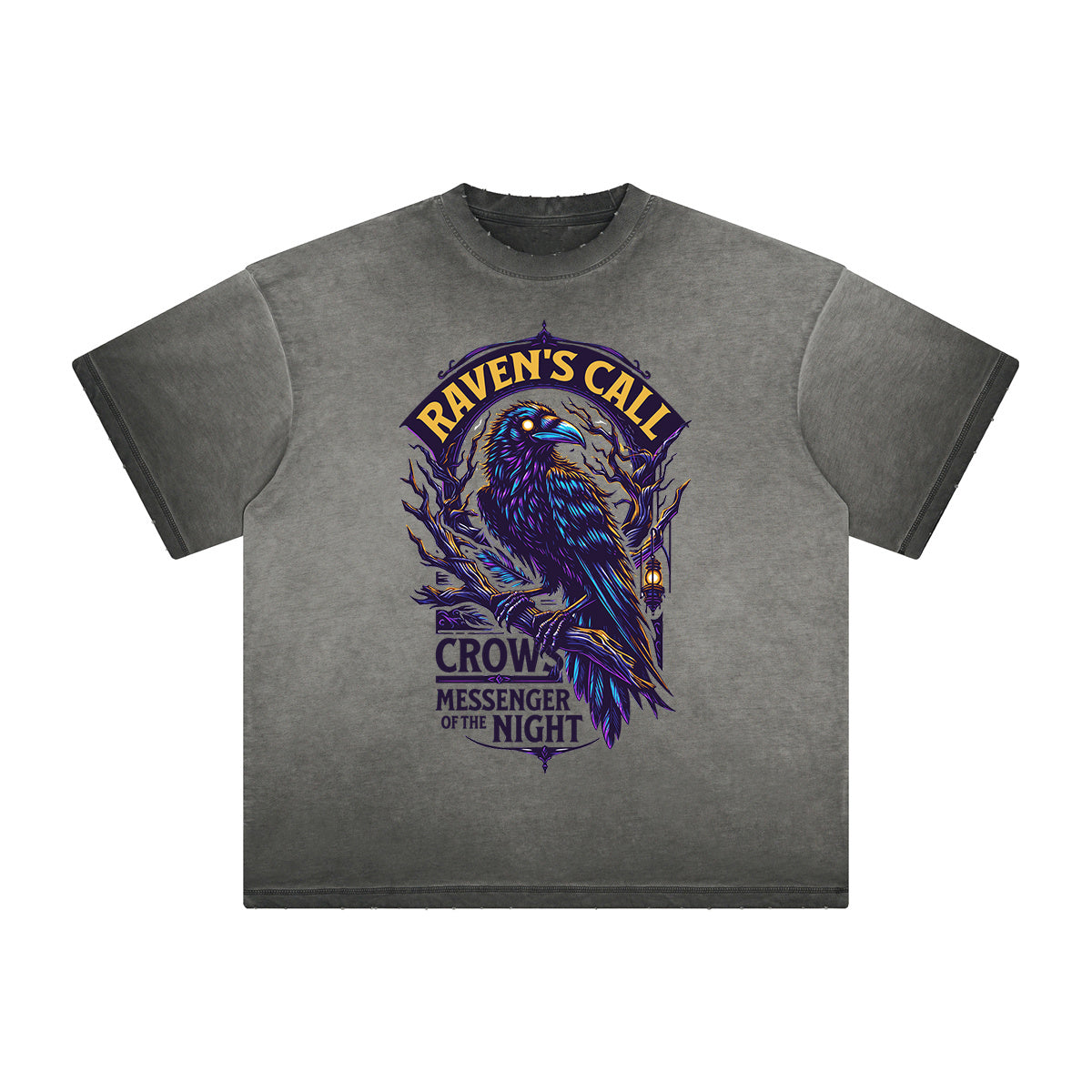 Heavyweight Washed Gothic Death Motif Tee