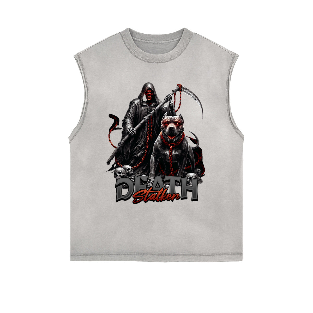 Frayed-Edge Gothic Death Motif Tank