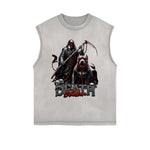 Frayed-Edge Gothic Death Motif Tank