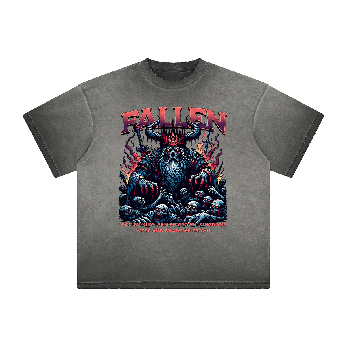 Heavyweight Washed Gothic Death Motif Tee