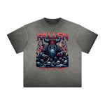 Heavyweight Washed Gothic Death Motif Tee