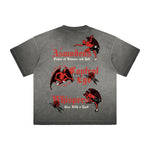 Heavyweight Washed Gothic Death Motif Tee