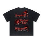 Vintage-Style Frayed Gothic Death Motif Tee