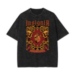 Washed Cotton Gothic Death Motif Tee