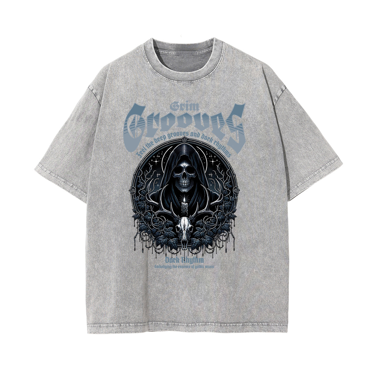 Stone-Washed Gothic Death Motif Tee