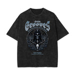 Washed Cotton Gothic Death Motif Tee