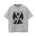 Stone-Washed Gothic Death Motif Tee