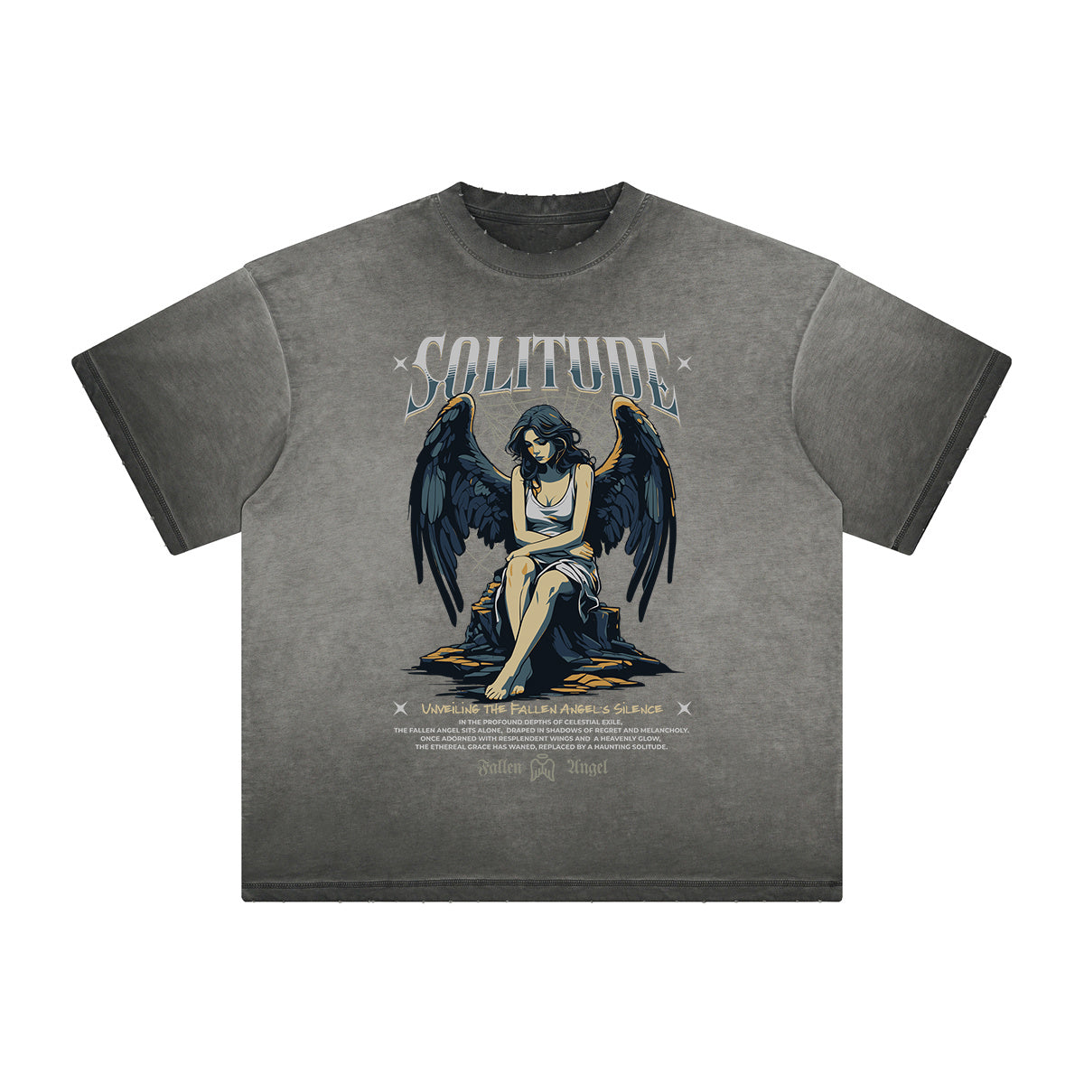 Heavyweight Washed Gothic Death Motif Tee