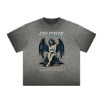 Heavyweight Washed Gothic Death Motif Tee