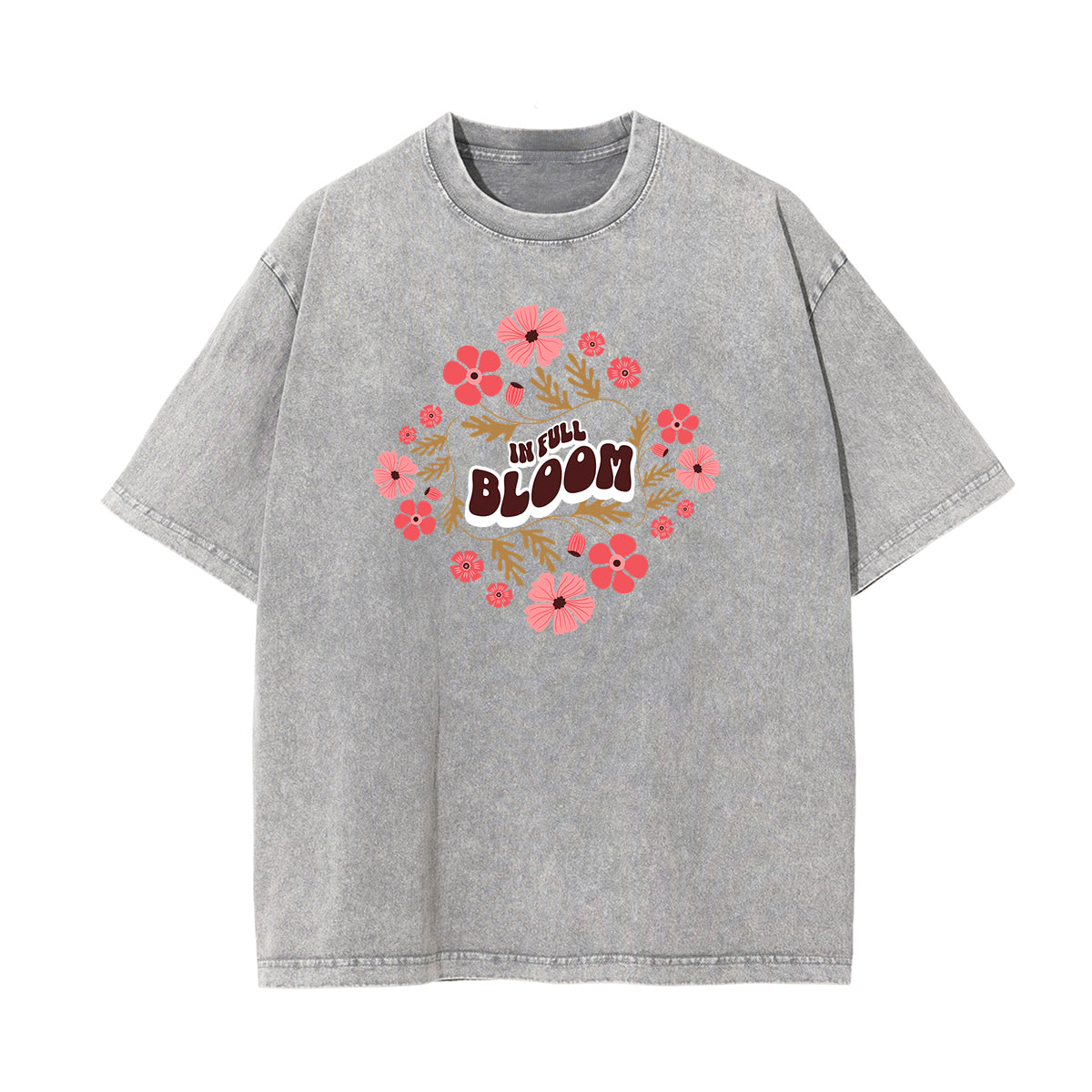 Washed Cotton Flower Graphic Tee