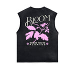 Distressed Flower Graphic Muscle Tank