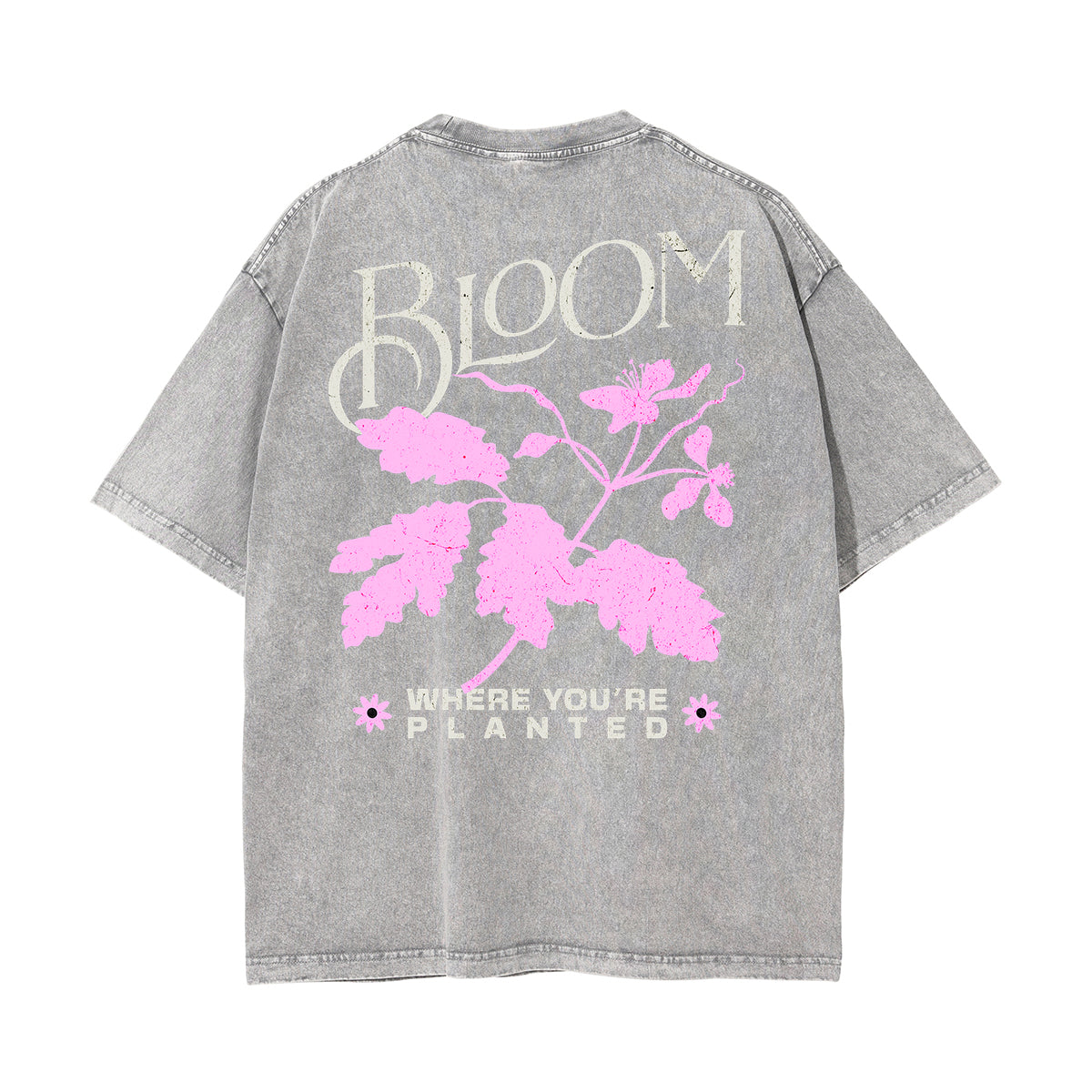 Washed Cotton Flower Graphic Tee