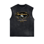 Distressed Flower Graphic Muscle Tank