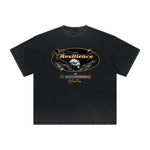 Vintage-Style Frayed Flower Graphic Tee