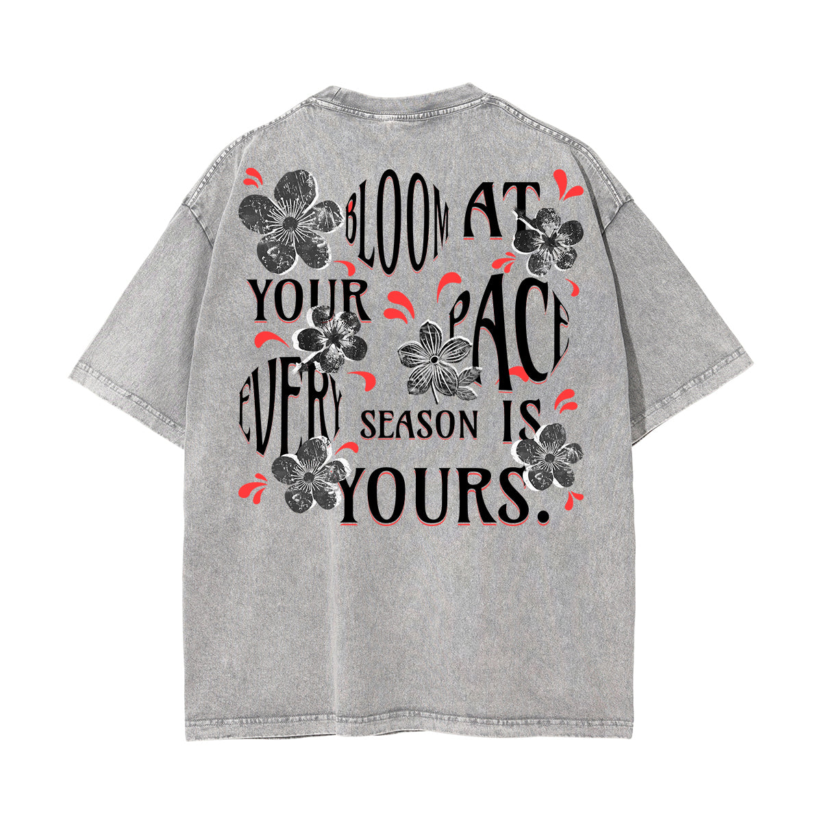 Washed Cotton Flower Graphic Tee