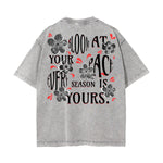 Washed Cotton Flower Graphic Tee