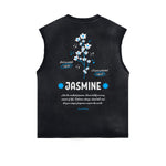 Distressed Flower Graphic Muscle Tank