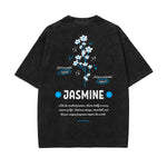 Stone-Washed Flower Graphic T-Shirt