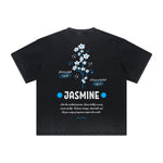 Vintage-Style Frayed Flower Graphic Tee