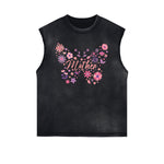 Distressed Flower Graphic Muscle Tank