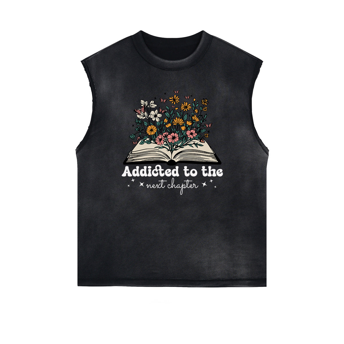 Distressed Flower Graphic Muscle Tank