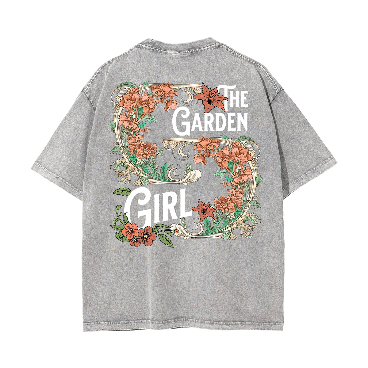 Washed Cotton Flower Graphic Tee