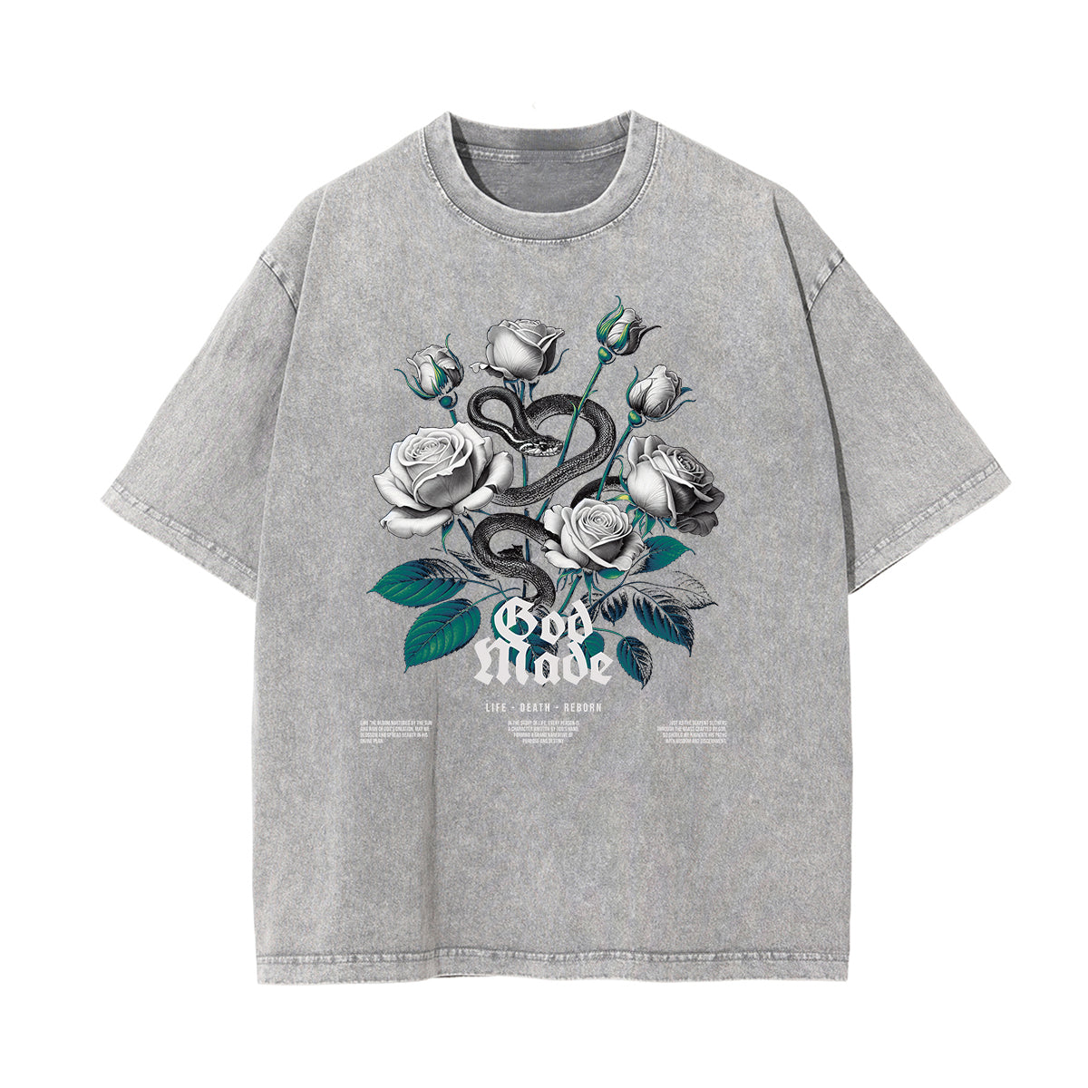 Washed Cotton Flower Graphic Tee