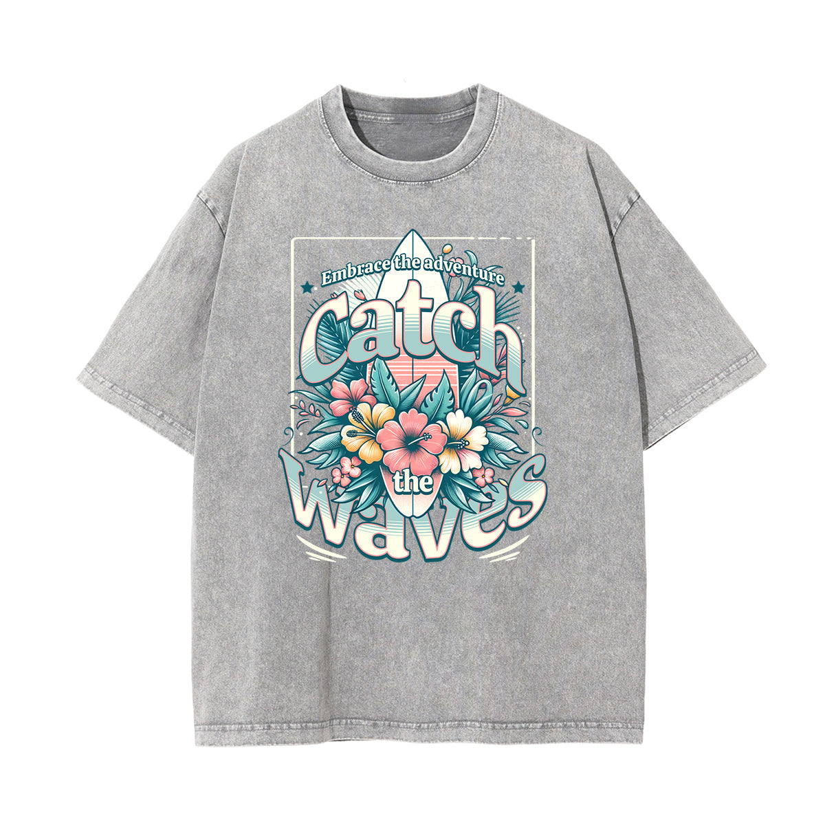 Washed Cotton Flower Graphic Tee