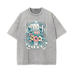 Washed Cotton Flower Graphic Tee