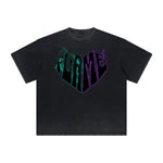 Vintage-Style Frayed Flame Graphic Tee