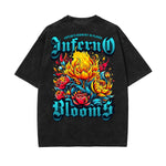 Stone-Washed Flame Graphic T-Shirt