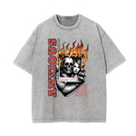 Washed Cotton Flame Graphic Tee