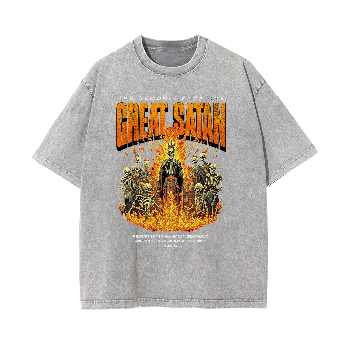 Washed Cotton Flame Graphic Tee