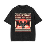 Stone-Washed Flame Graphic T-Shirt