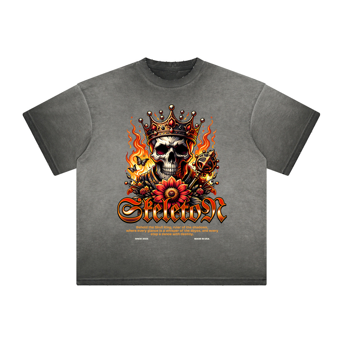 Heavyweight Washed Flame Graphic Tee