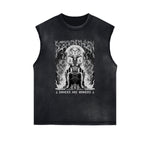 Distressed Flame Graphic Muscle Tank