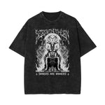 Stone-Washed Flame Graphic T-Shirt