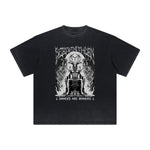 Vintage-Style Frayed Flame Graphic Tee