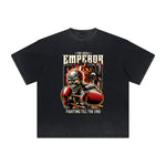 Vintage-Style Frayed Flame Graphic Tee