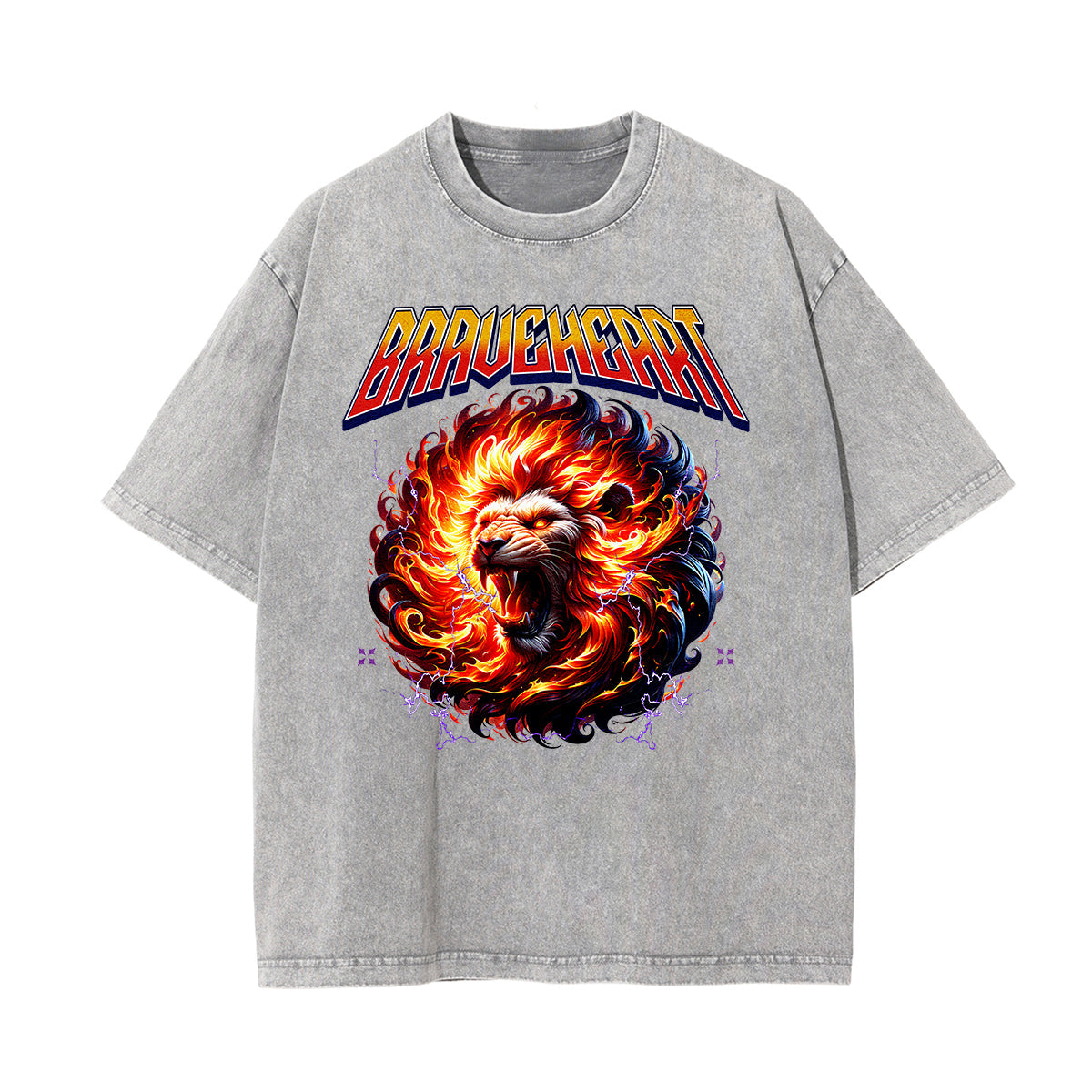 Washed Cotton Flame Graphic Tee