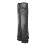 Loose Fit Gray Paint-Splatter Jeans