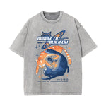 Orange Cat VS Black Cat Graphic Tee-INNBLAC Fashion Apparel