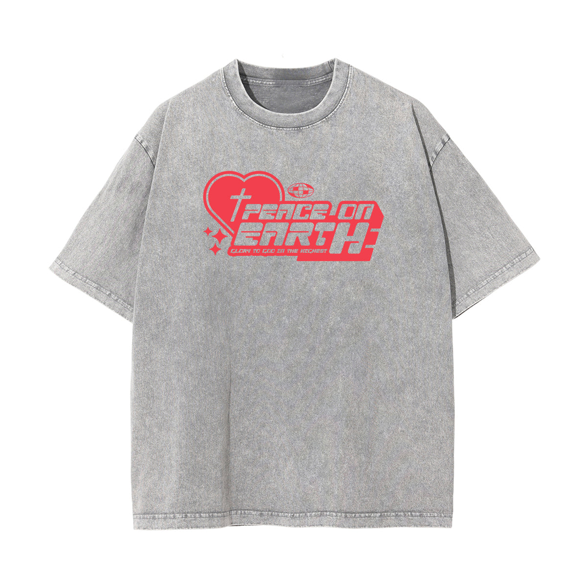 Peace On Earth Y2K Christian Graphic Tee-INNBLAC Fashion Apparel