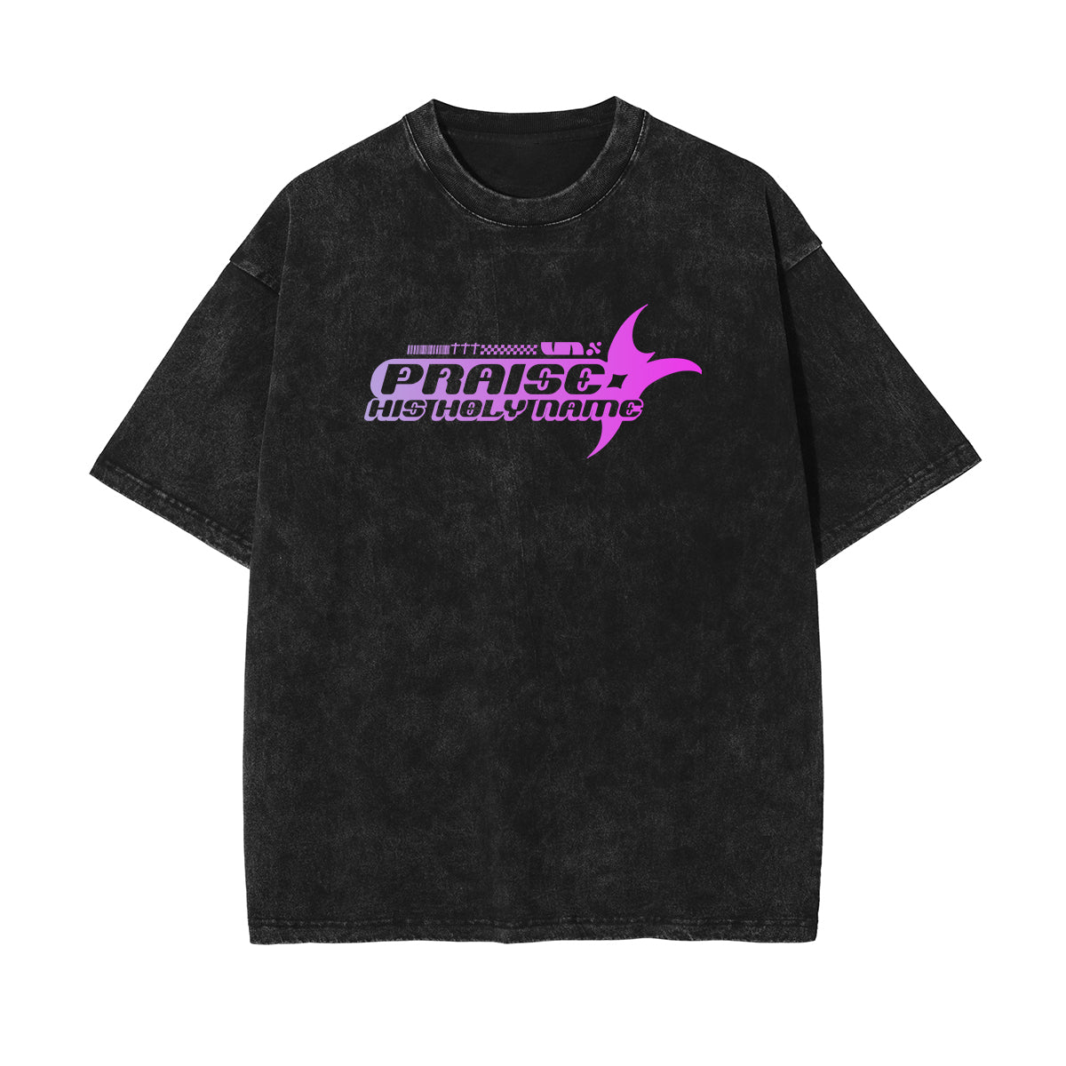 Praise His Holy Name Y2K Graphic Tee-INNBLAC Fashion Apparel